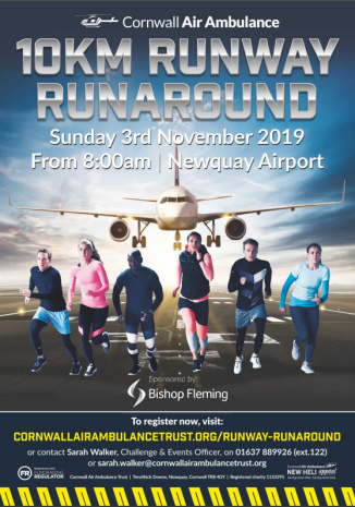 Bishop Fleming announced as title sponsor for Cornwall's Runway Runaround 10k